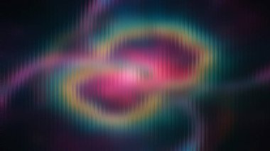 Koyu dokulu bir arka planda soyut pembe ve yeşil damlacık şekli net detaylar ve canlı...