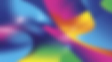 Arka planda mavi sarı ve mor soyut, dikey tırtıklı dokular gösteriliyor...