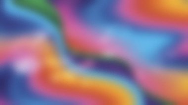 Kıvrımlı gökkuşağı renkleri ve buzlu cam deseni olan bulanık bir arkaplan.