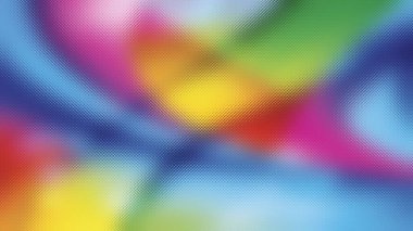 Pembe, mavi, sarı, yeşil ve buzlu cam desenli kırmızı soyut gradyan..