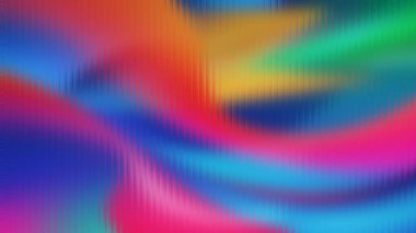 Parlak pembe, mavi ve cyan renklerinde bulanık çizgileri olan dinamik soyut arkaplan.