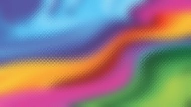 Mavi, turuncu, pembe ve yeşil renklerin karışımından oluşan buzlu camdaki soyut desen.