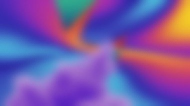 Mor, mavi, sarı ve pembe renkli girdap eğimli soyut buzlu cam dokusu.
