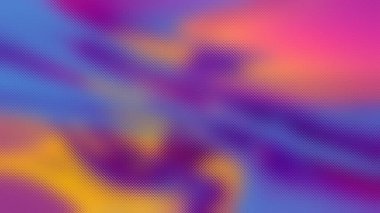 Parlak mor, mavi, sarı ve pembe renkli buzlu cam desenli soyut bir arkaplan..