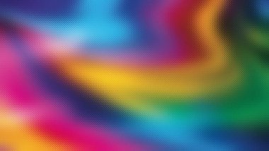 Soyut, renkli, pembe, sarı, mavi ve yeşilin bulanık şekilli buzlu cam dokusu..