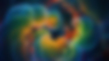 Bulanık, mavi, yeşil ve turuncu renkli soyut şekilli buzlu cam dokusu..