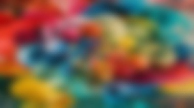 Yumuşak, bulanık, soyut, kırmızı, mavi ve yeşil renkte buzlu cam deseni..