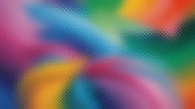 Karman çorman gökkuşağı renginde ve yumuşak, dağınık odak efektli buzlu cam dokusu.