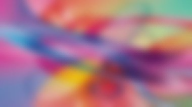 Pembe, mavi, sarı ve yeşil renkli bulanık, kıvrımlı bir arka plan..