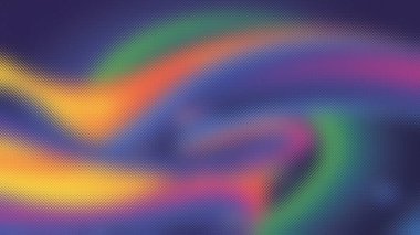 Kıvrımlı mavi, mor, turuncu ve yeşil renkler. Ayrıntıları temizle ...