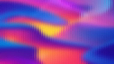 Pembe, turuncu ve sarı ipuçları içeren mor ve mavi eğimli dalgalar..