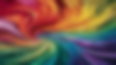 Kırmızı, turuncu, sarı, yeşil, mavi ve mor kıvrımlı buzlu cam desenli..