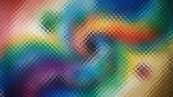 Donmuş cam dokunun arkasında kıvrımlı canlı renkler olan soyut bir arkaplan. Ayrıntıları temizle ...