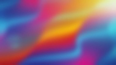 Pembe, mavi, sarı ve turuncu kıvrımlara sahip canlı ve soyut bir arka plan..