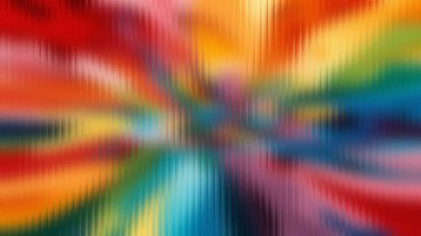 Soyut arkaplan, canlı gökkuşağı renginde, buzlu cam efektleriyle kaplı..