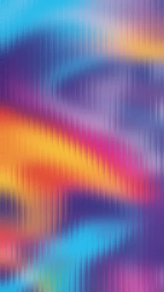 Mor, turuncu ve mavi renkli dikey çizgilerle bulanık dalgalı gradyan.