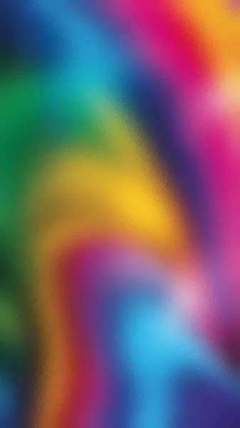 Parlak yeşil, sarı, mavi ve pembe renkli soyut bulanık şekilli buzlu cam deseni..