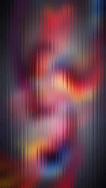 Dikey çizgilerle koyu soyut arkaplan ve girdaplı kırmızı ve sarı renkler