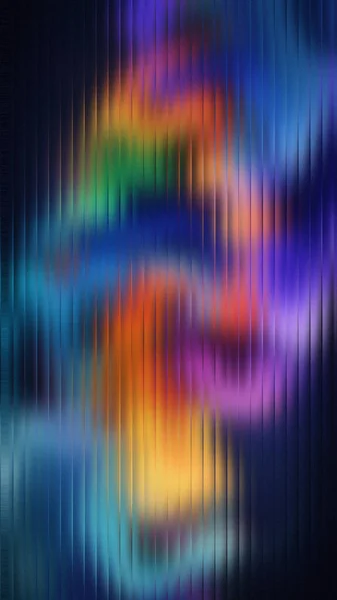 Girdap renkleri ve dikey çizgileri olan koyu soyut resim, mavi ve portakallar.