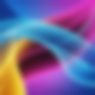 Sarı kıvrımlı ve buzlu cam desenli mavi ve mor bir soyut. Ayrıntıları ve titreşimi temizle...