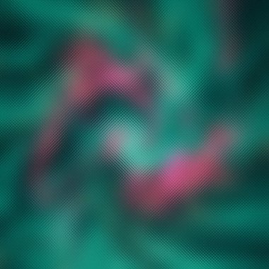 Donmuş cam dokusuna sahip soyut bir arka plan ve kıvrımlı pembe ve deniz mavisi şekilleri. Ayrıntıları temizle...