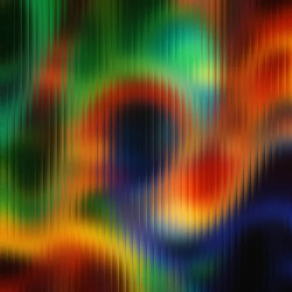 Kırmızı, turuncu ve mavi renkli ve dikey çizgili soyut bulanık şekiller.