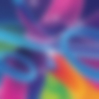 Parlak bir mavi, pembe, turuncu ve yeşil gradyan ile buzlu cam dokusu...