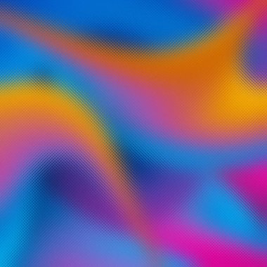 Kıvrımlı mavi, turuncu, mor ve pembe kıvrımlı buzlu cam deseni..