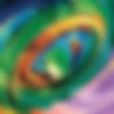 Yeşil, turuncu ve mor renkli soyut girdaplı buzlu cam deseni. Ayrıntıları temizle...