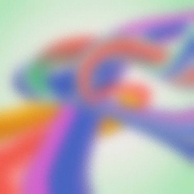 Açık yeşil bir arkaplanda, kremalı dokuya sahip pastel renklerin yumuşak odak girdapları.