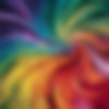 Kıvrılmış gökkuşağı renkleri, buzlu cam desenli ve yumuşak, dağınık ışıklandırmalı. Ayrıntıları temizle...