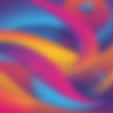 Dalgalı renkler ve dikey çizgi dokusuyla canlı soyut bir gradyan. Ayrıntıları ve vibrasyonu temizle...