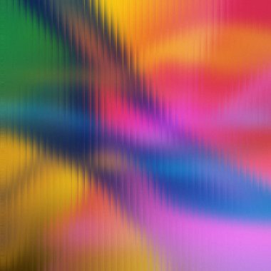 Yumuşak bulanık renkleri ve dikey tırtıklı dokusu olan canlı soyut bir gradyan..