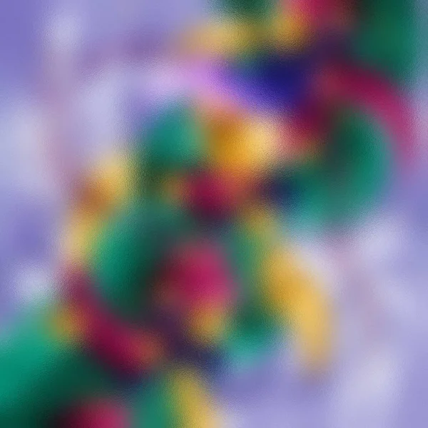 Yumuşak odaklı soyut şekiller mor yeşil sarı ve pembe renkler ile donuk desenli