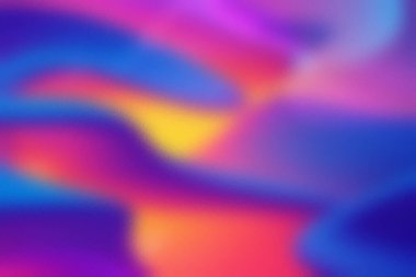 Mor, mavi, pembe ve turuncu kıvrımlı özet bir arka plan.