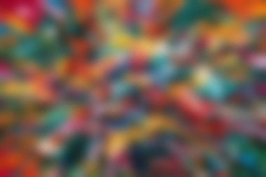 Birçok küçük renkli bulanık şekil ve dokuların kaotik soyut karışımı. Ayrıntıları ve vibr 'i temizle...