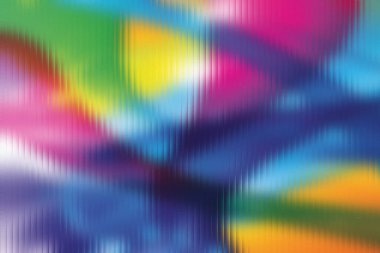 Farklı dikey çizgi dokusuna sahip renkli bulanıklıklar içeren soyut arkaplan.