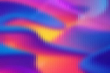 Mor ve turuncu girdaplı soyut arkaplan ve dikey çizgi dokusu.