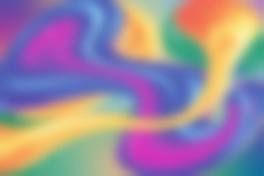 Mor mavi ve yeşil renkli girdap şekilleri olan bulanık soyut bir arkaplan.