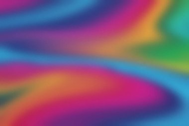 Yumuşak, dalgalı mavi, pembe, sarı ve yeşil karışımlı renkli soyut arkaplan.