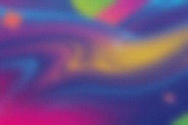 Yumuşak odaklı, parlak, soyut arka plan mor, sarı ve yeşil kıvrımlı.