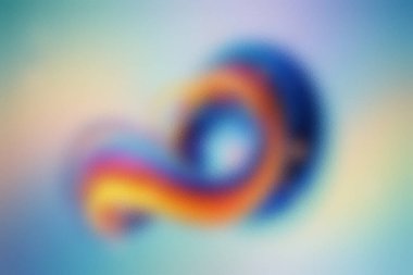 Bulanık soyut girdap şekli mavi, turuncu, sarı ve mor, buzlu cam desenli..