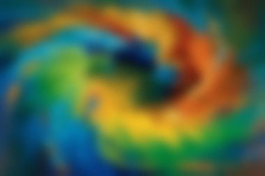 Donmuş soyut arkaplan mavi, yeşil, sarı ve turuncu dinamik girdap içeriyor..