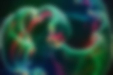 Bulanık yeşil ve mavi renkleri ve ince renkli aksanları olan derin, soyut, buzlu cam dokusu..