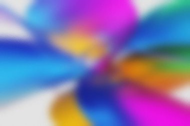 Parlak mavi, pembe, sarı ve yeşil renklerin soyut bulanık radyal patlaması bir dinamik oluşturur...