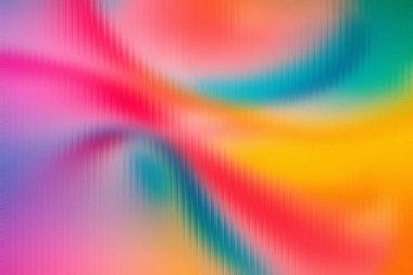 Pembe, yeşil, sarı, turuncu ve dikey çizgilerle parlak soyut.