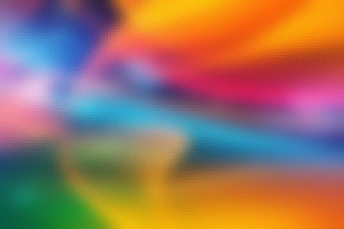 Harmanlanmış turuncu, mavi, pembe ve yeşil renkli soyut buzlu cam deseni.