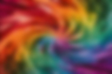 Kıvrımlı gökkuşağı renginde buzlu cam dokusu bulanık bir desen oluşturuyor..