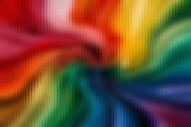 Soyut gökkuşağı renkleri desenli buzlu cam zemin boyunca kıvrılır. Ayrıntıları ve vibr 'i temizle...