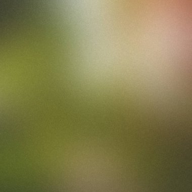 Yeşilin tonlarında bulanık bir arkaplan ve şeftali rengi ve ince bir tahıl dokusu..